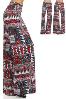 Country Tribal Print Palazzo Pants