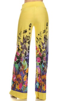 (3pcs Small) Lady's Printed Palazzo Pants style 3