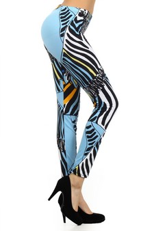 Women's Zebra Sketch Printed Leggings