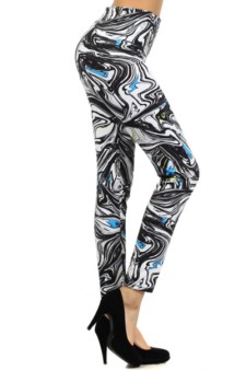 Wavy Psychedelic Printed Leggings