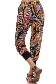 Lady Printed Jogger Pants M:3 L:3 style 4