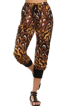 Cheetah Feather Printed Joggers