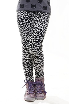 Kid's Velour Printed Leggings style 2