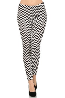 Lady's Velour Printed Leggings style 2