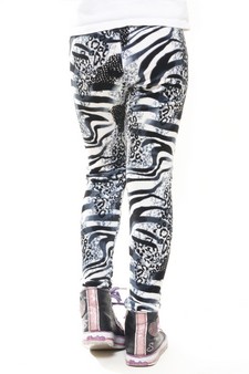 Kid's Velour Printed Leggings style 3