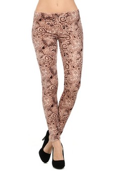 Lady's Velour Printed Leggings style 2