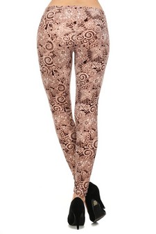 Lady's Velour Printed Leggings style 3