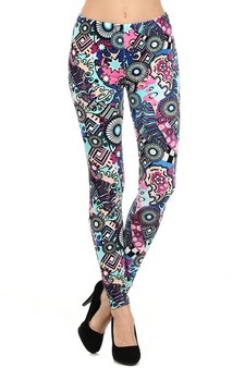 Star Dust print Stretch Velour Leggings style 2