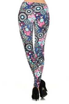 Star Dust print Stretch Velour Leggings style 3