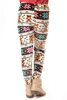 Kid's Velour Printed Leggings style 3