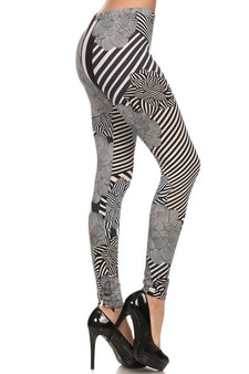 Lady's Velour Printed Leggings style 2