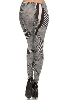 Lady's Velour Printed Leggings style 3