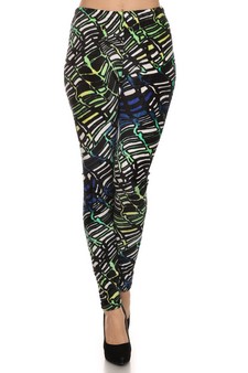 Lady's Velour Printed Leggings style 2