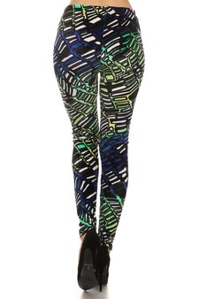 Lady's Velour Printed Leggings style 3