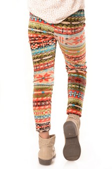 Kid's Velour Printed Leggings style 3