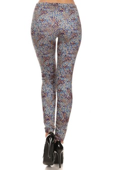 Lady's Velour Printed Leggings style 3