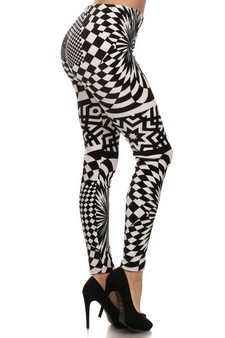 Hypnotic print Stretch Velour leggings style 2