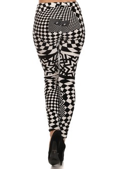 Hypnotic print Stretch Velour leggings style 3