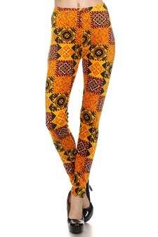 Stretch Velour printed leggings. style 2