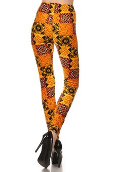 Stretch Velour printed leggings. style 3