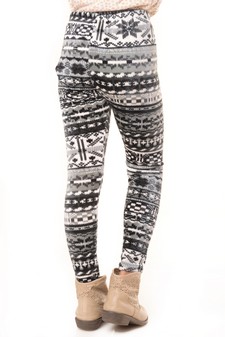 Kid's Velour Printed Leggings style 3