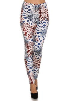 VELOUR PRINTED LEGGINGS [WOMEN'S] style 2