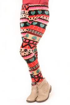 Kid's Velour Printed Leggings style 2