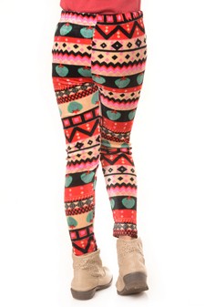 Kid's Velour Printed Leggings style 3