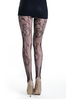 Lady's Honeycomb Mesh and Twigs Fashion Designed Fishnet Pantyhose style 3