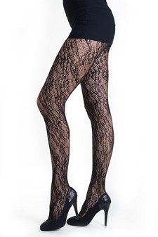 Lady's Effloresce Floral Fashion Designed Fishnet Pantyhose style 2