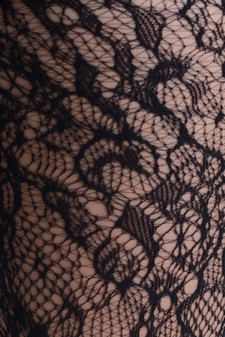 Lady's Effloresce Floral Fashion Designed Fishnet Pantyhose style 4