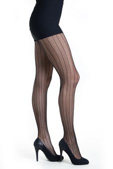 Lady's Sensual Arrow Mesh Fashion Designed Fishnet Pantyhose style 2