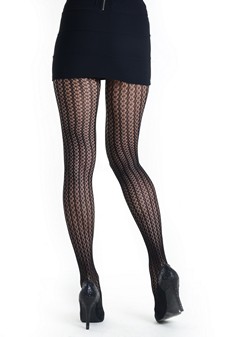 Lady's Vertical Braid Locks Fashion Designed Fishnet Pantyhose style 3