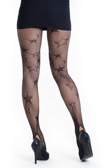 Lady's Star Spangle Fashion Designed Stirr-up Fishnet Tights style 2