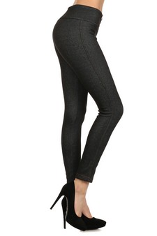 Black Fleece Jeggings w-Sailor buttons style 2