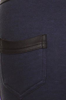 Navy Fleece Jeggings style 5