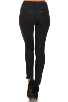 Navy--Fleece Jeggings with Zippers style 4