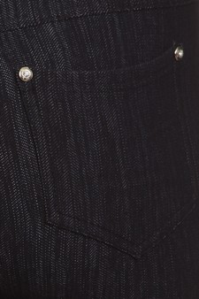 Navy--Fleece Jeggings with Zippers style 6