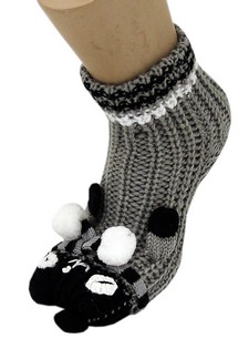 PANDA BEAR NON SKID 3D ANIMAL SLIPPER SOCKS WITH GRIPS style 4