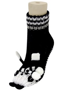 PANDA BEAR NON SKID 3D ANIMAL SLIPPER SOCKS WITH GRIPS style 6