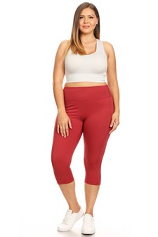 Women's High Rise 5-Pocket Activewear Capri Leggings style 5