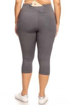 Women's High Rise 5-Pocket Activewear Capri Leggings style 3