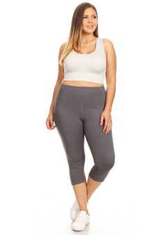 Women's High Rise 5-Pocket Activewear Capri Leggings style 5