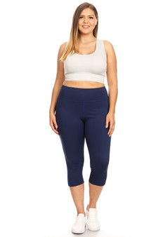 Women's High Rise 5-Pocket Activewear Capri Leggings style 5