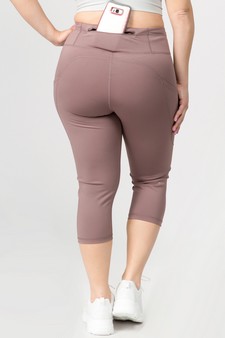 Women's High Rise 5-Pocket Activewear Capri Leggings style 3