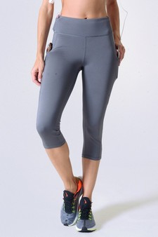 Side Pocket Performance Capri Leggings (Medium only) style 2