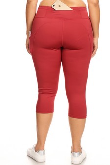 Women's High Rise 5-Pocket Activewear Capri Leggings (XXXL only) style 3