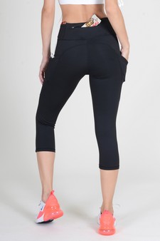 Women's High Rise 5-Pocket Activewear Capri Leggings style 3