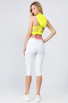 Women's High Rise 5-Pocket Activewear Capri Leggings style 4
