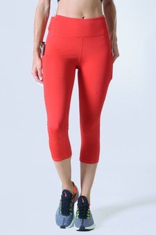 Women's High Rise 5-Pocket Activewear Capri Leggings style 2